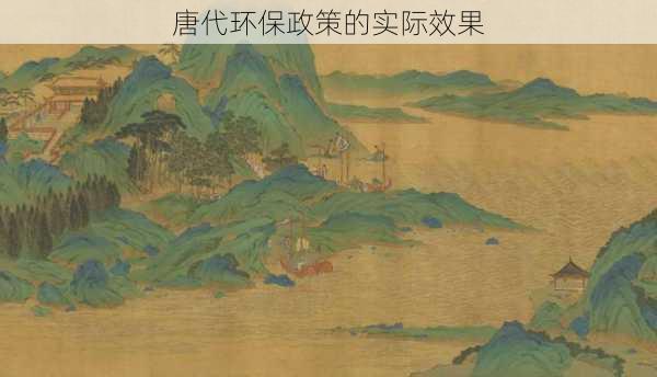 唐代环保政策的实际效果