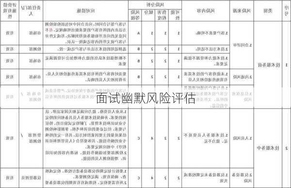 面试幽默风险评估