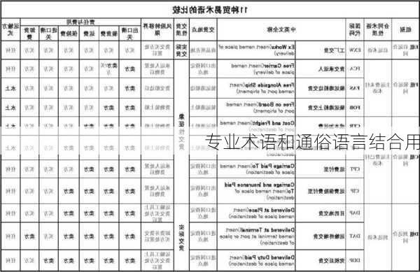 专业术语和通俗语言结合用