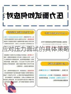 应对压力面试的具体策略
