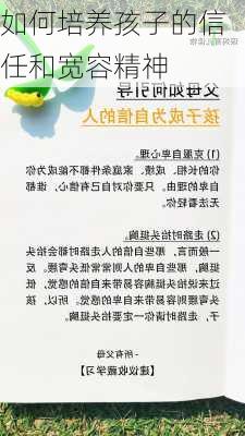 如何培养孩子的信任和宽容精神