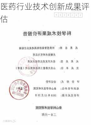 医药行业技术创新成果评估