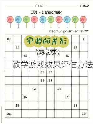数学游戏效果评估方法