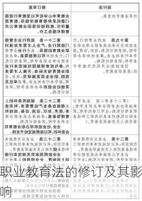 职业教育法的修订及其影响