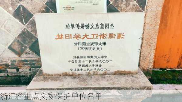 浙江省重点文物保护单位名单