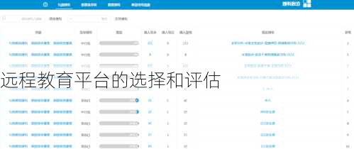 远程教育平台的选择和评估