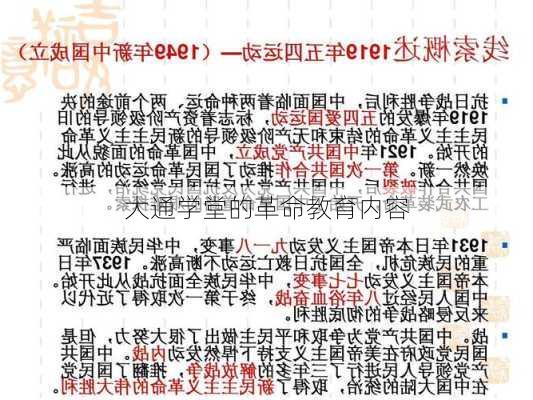 大通学堂的革命教育内容