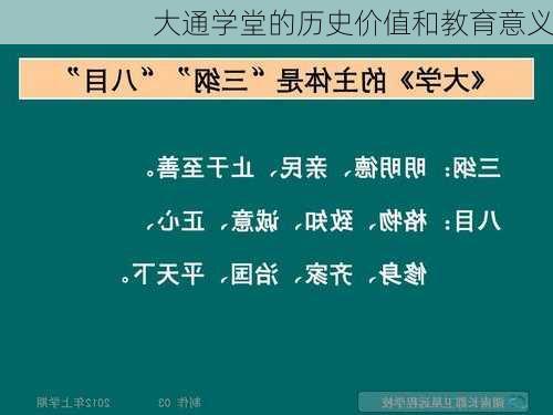 大通学堂的历史价值和教育意义