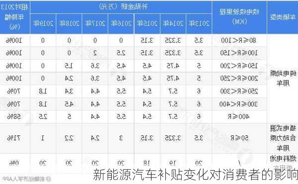 新能源汽车补贴变化对消费者的影响