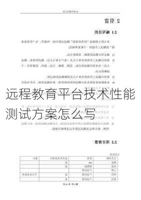 远程教育平台技术性能测试方案怎么写