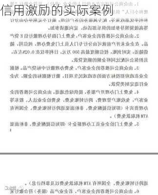 信用激励的实际案例