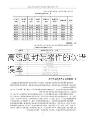 高密度封装器件的软错误率