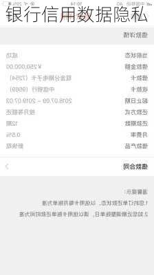 银行信用数据隐私
