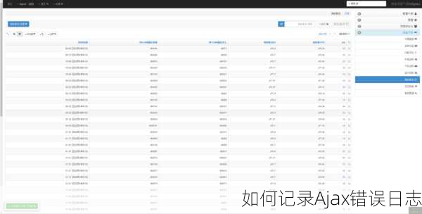 如何记录Ajax错误日志
