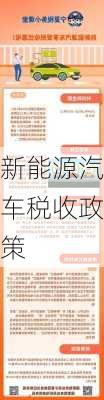 新能源汽车税收政策
