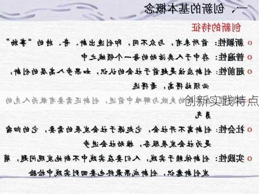 创新实践特点