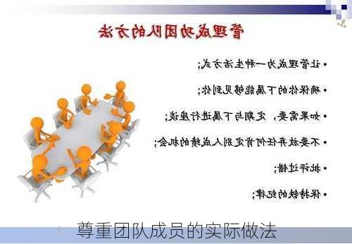 尊重团队成员的实际做法