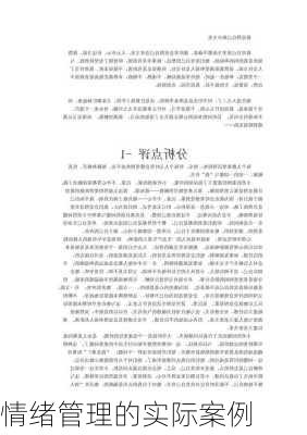 情绪管理的实际案例