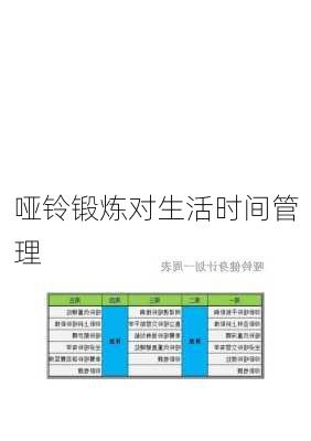 哑铃锻炼对生活时间管理