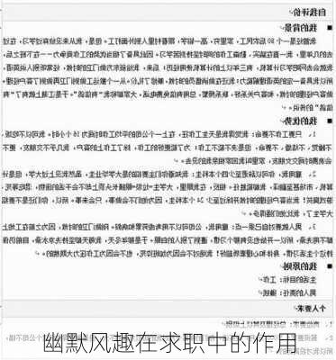 幽默风趣在求职中的作用