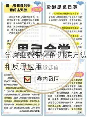 觉察细微变化的训练方法和反思应用