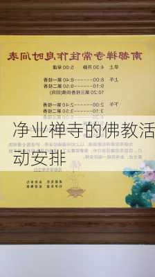 净业禅寺的佛教活动安排