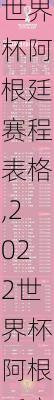 2022世界杯阿根廷赛程表格,2022世界杯阿根廷赛程表格图