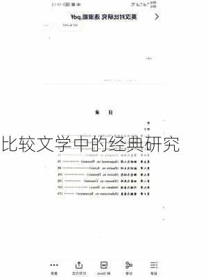 比较文学中的经典研究