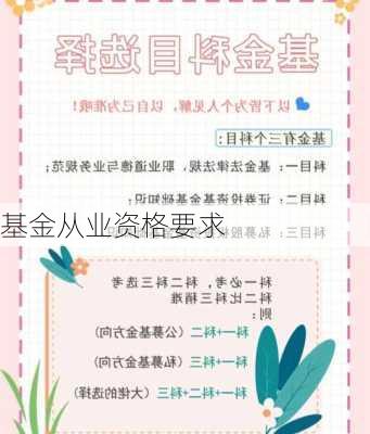基金从业资格要求