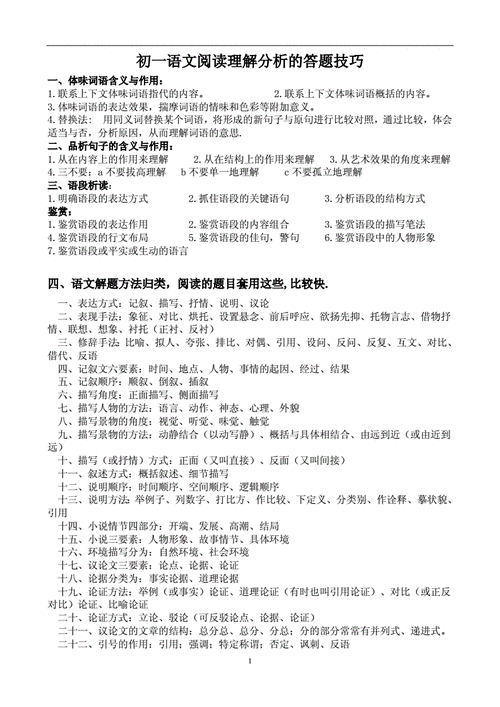 各题型答题技巧分享