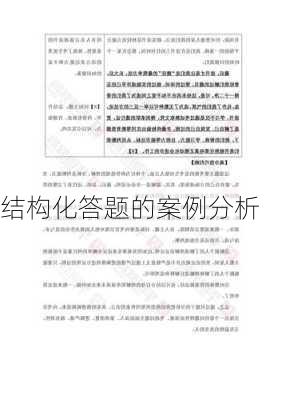 结构化答题的案例分析
