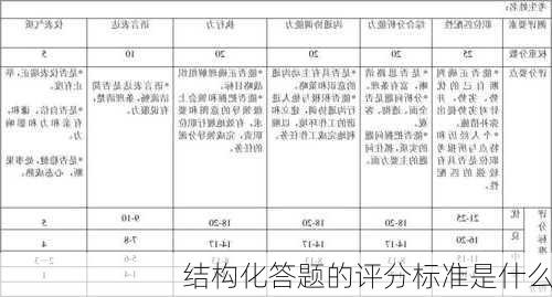 结构化答题的评分标准是什么