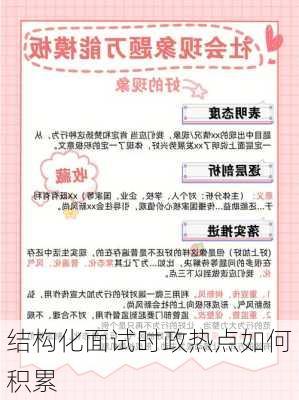 结构化面试时政热点如何积累