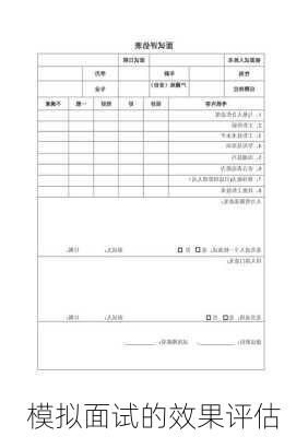 模拟面试的效果评估