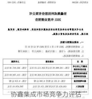 协鑫集成市场竞争力评估