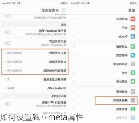 如何设置独立meta属性
