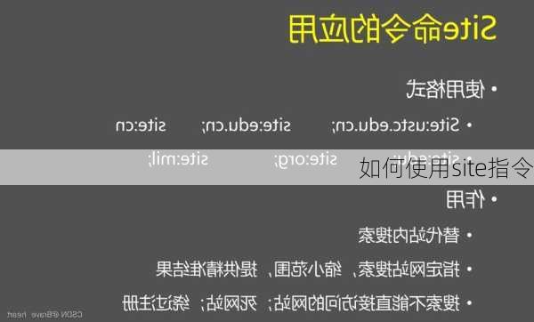如何使用site指令