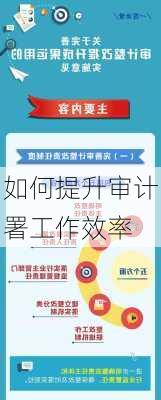 如何提升审计署工作效率