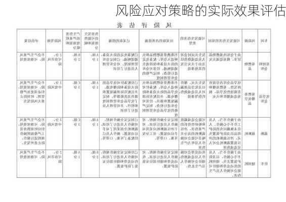 风险应对策略的实际效果评估