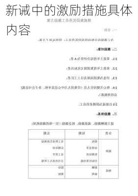 新诫中的激励措施具体内容