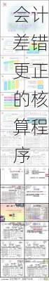 会计差错更正的核算程序