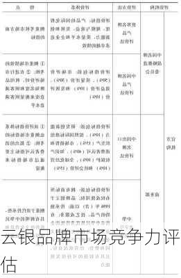云银品牌市场竞争力评估