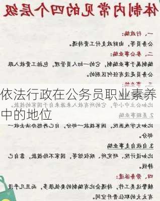 依法行政在公务员职业素养中的地位