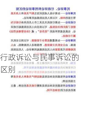 行政诉讼与民事诉讼的区别