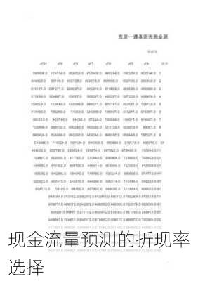 现金流量预测的折现率选择