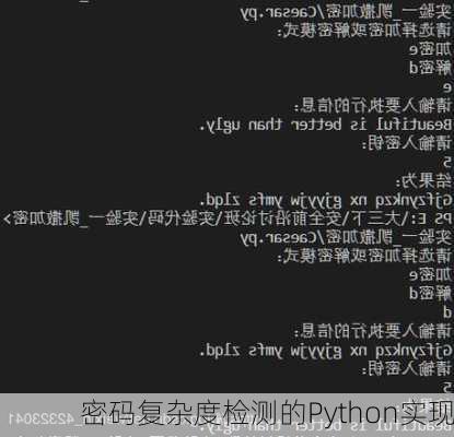 密码复杂度检测的Python实现