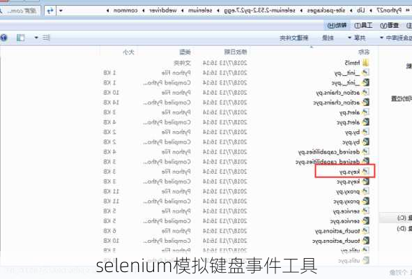 selenium模拟键盘事件工具
