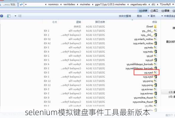 selenium模拟键盘事件工具最新版本