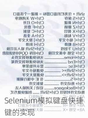Selenium模拟键盘快捷键的实现