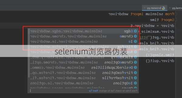 selenium浏览器伪装